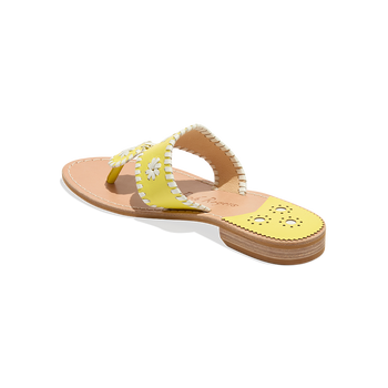 Jacks Flat Sandal - 5 / YELLOW/WHITE