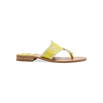 Jacks Flat Sandal - 5 / YELLOW/WHITE