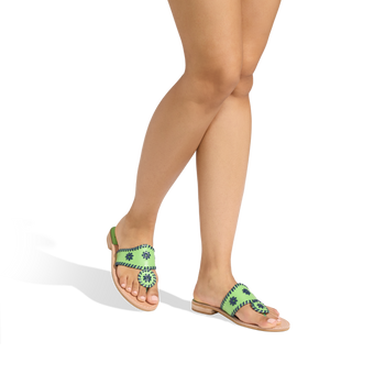 Jacks Flat Sandal - 5 / GRASS GREEN/MIDNIGHT