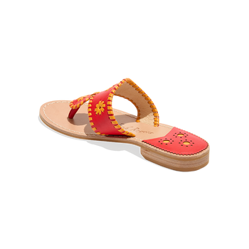 Jacks Flat Sandal - 5 / FIRE RED/FLAME ORANGE