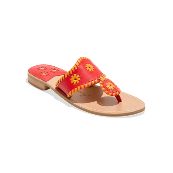 Jacks Flat Sandal - 5 / FIRE RED/FLAME ORANGE