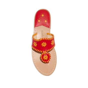 Jacks Flat Sandal - 5 / FIRE RED/FLAME ORANGE