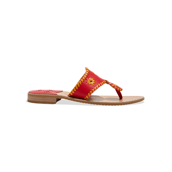Jacks Flat Sandal - 5 / FIRE RED/FLAME ORANGE