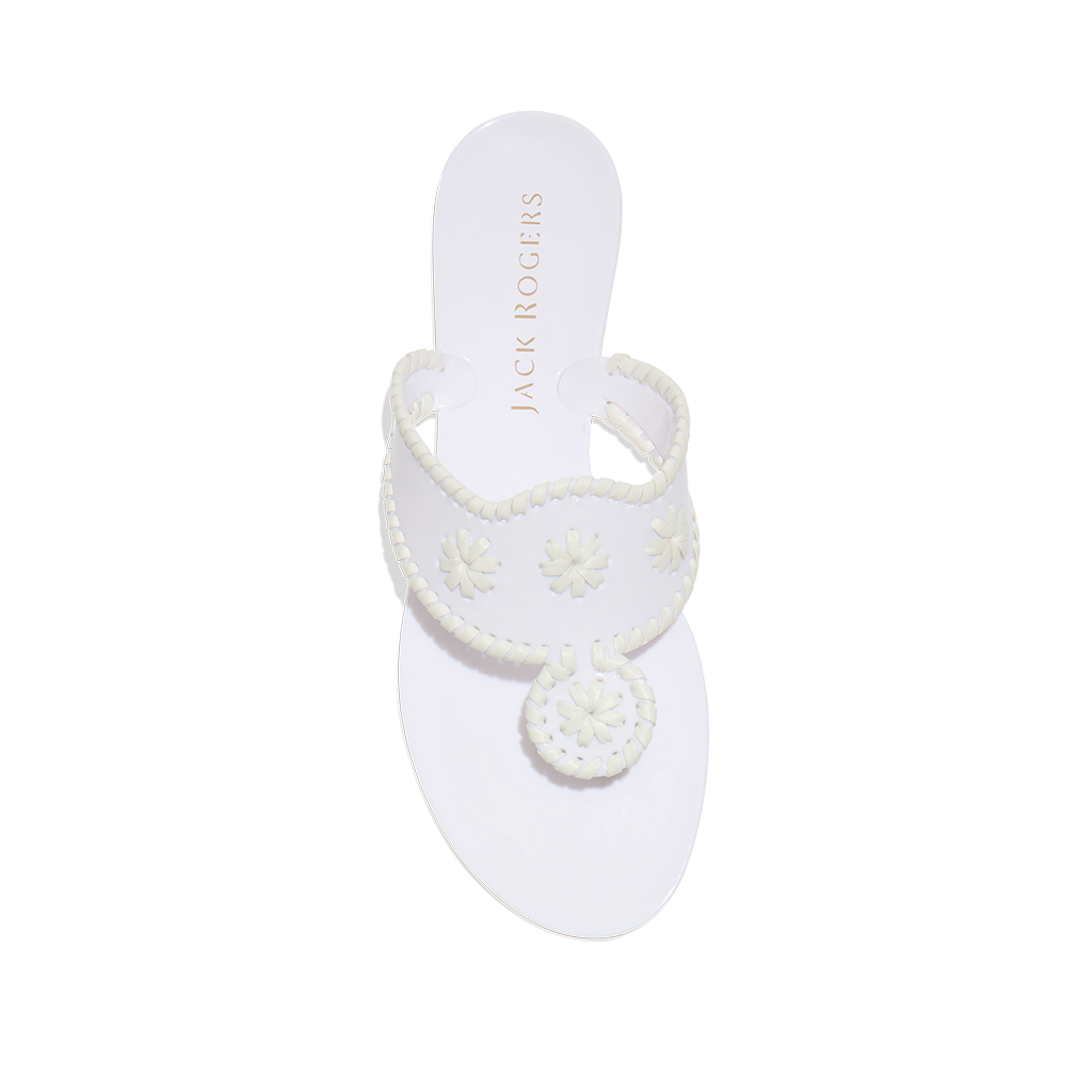 Jack rogers white jelly best sale sandals