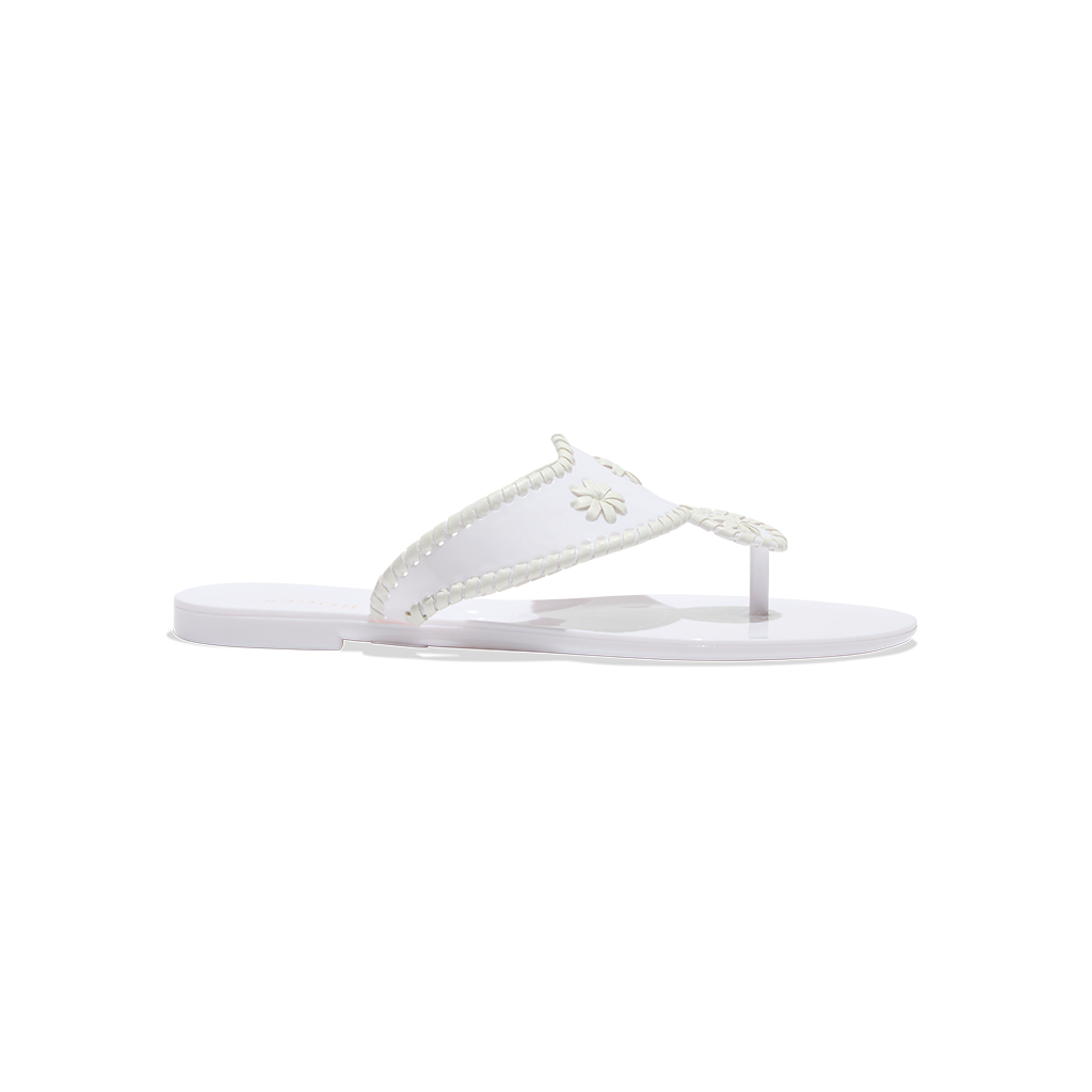 Jack rogers white jelly sandals discount
