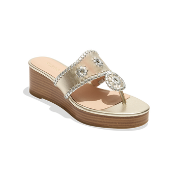 Jacks Stacked Mid Wedge - 5 / PLATINUM/SILVER