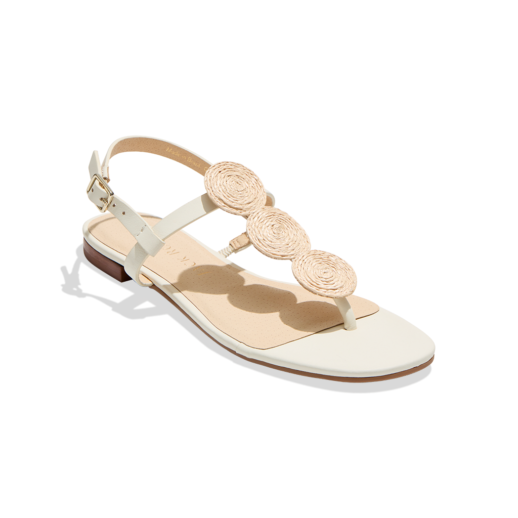 Worth Raffia Flat Sandal