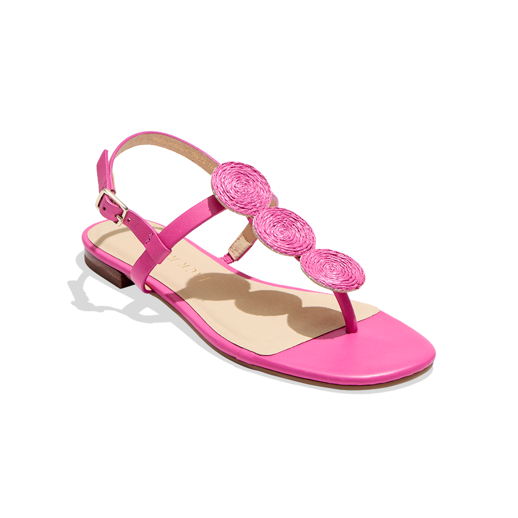 Worth Raffia Flat Sandal