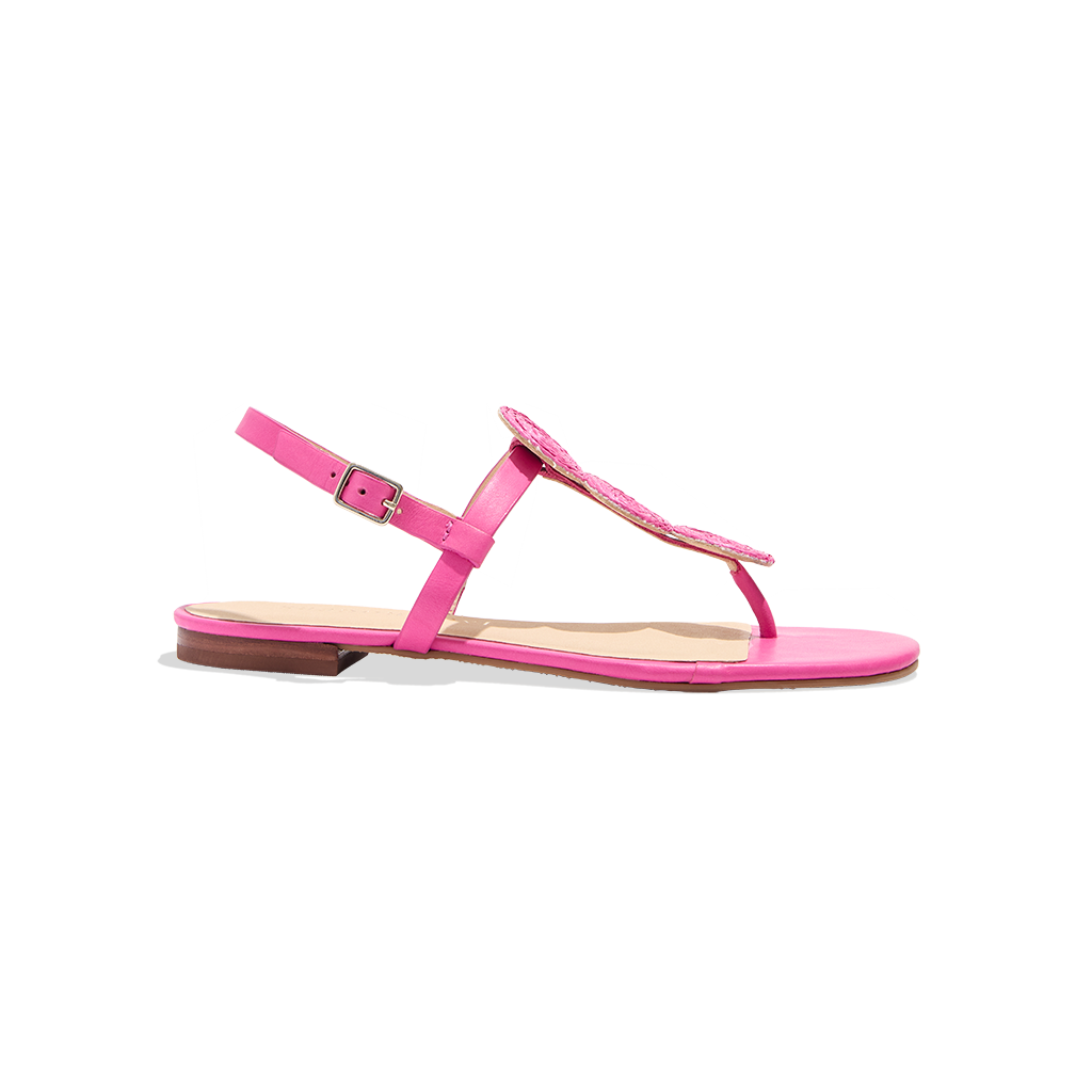 Worth Raffia Flat Sandal