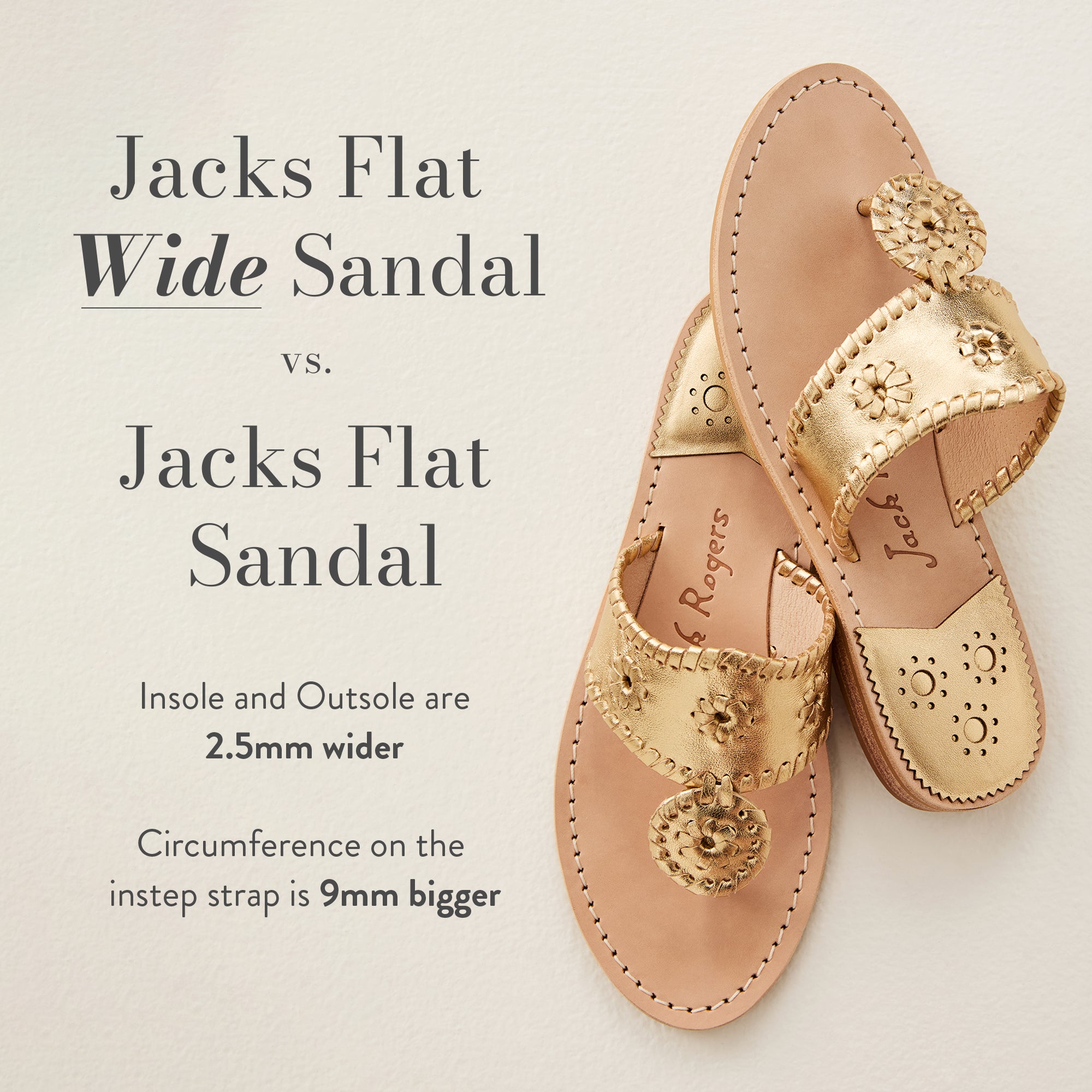 Jack Rogers Jacks Flat Wide Width Sandal in Rose Quartz – Wide Fit