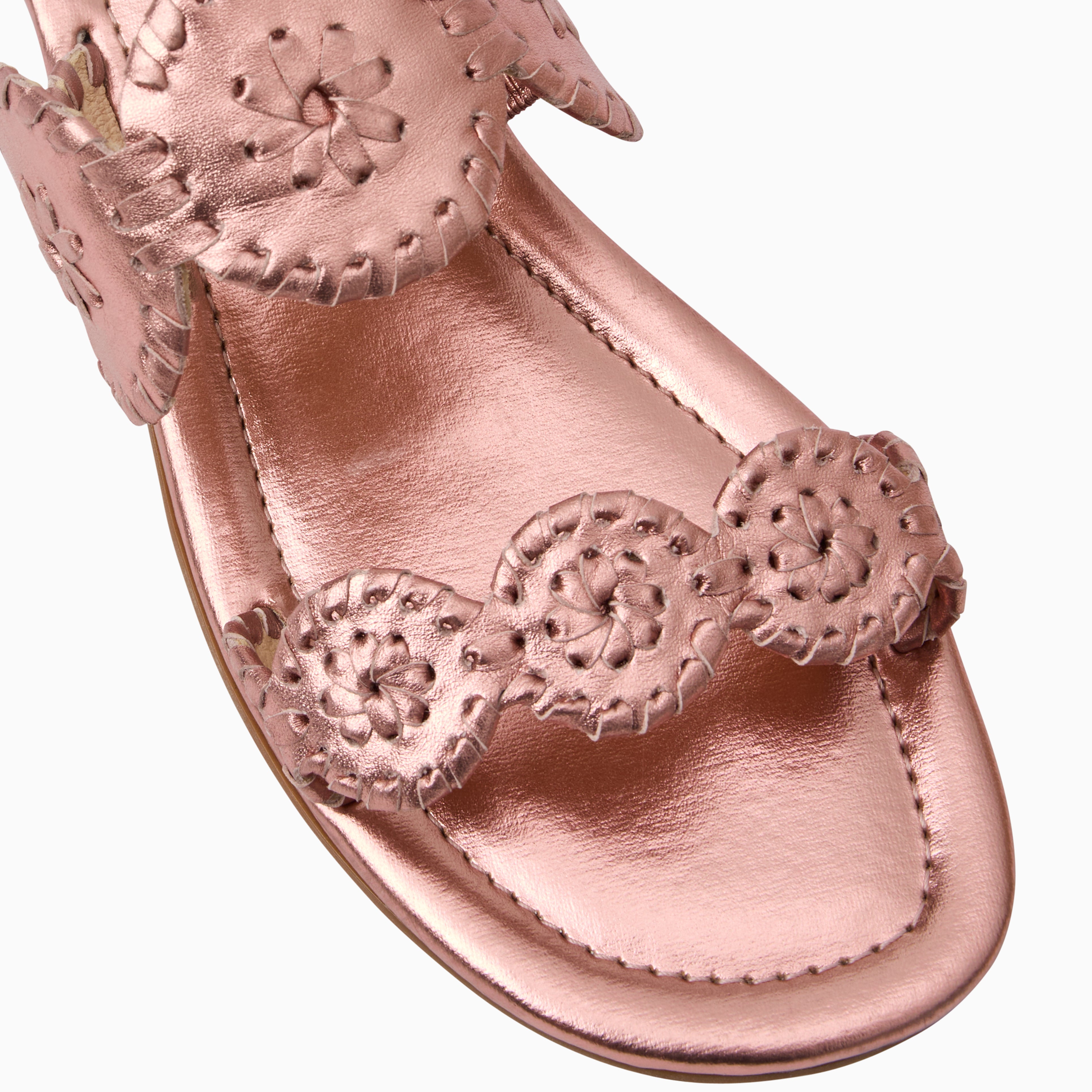Jack Rogers Laurin Sandal – Rose Quartz Metallic Slide – Jack