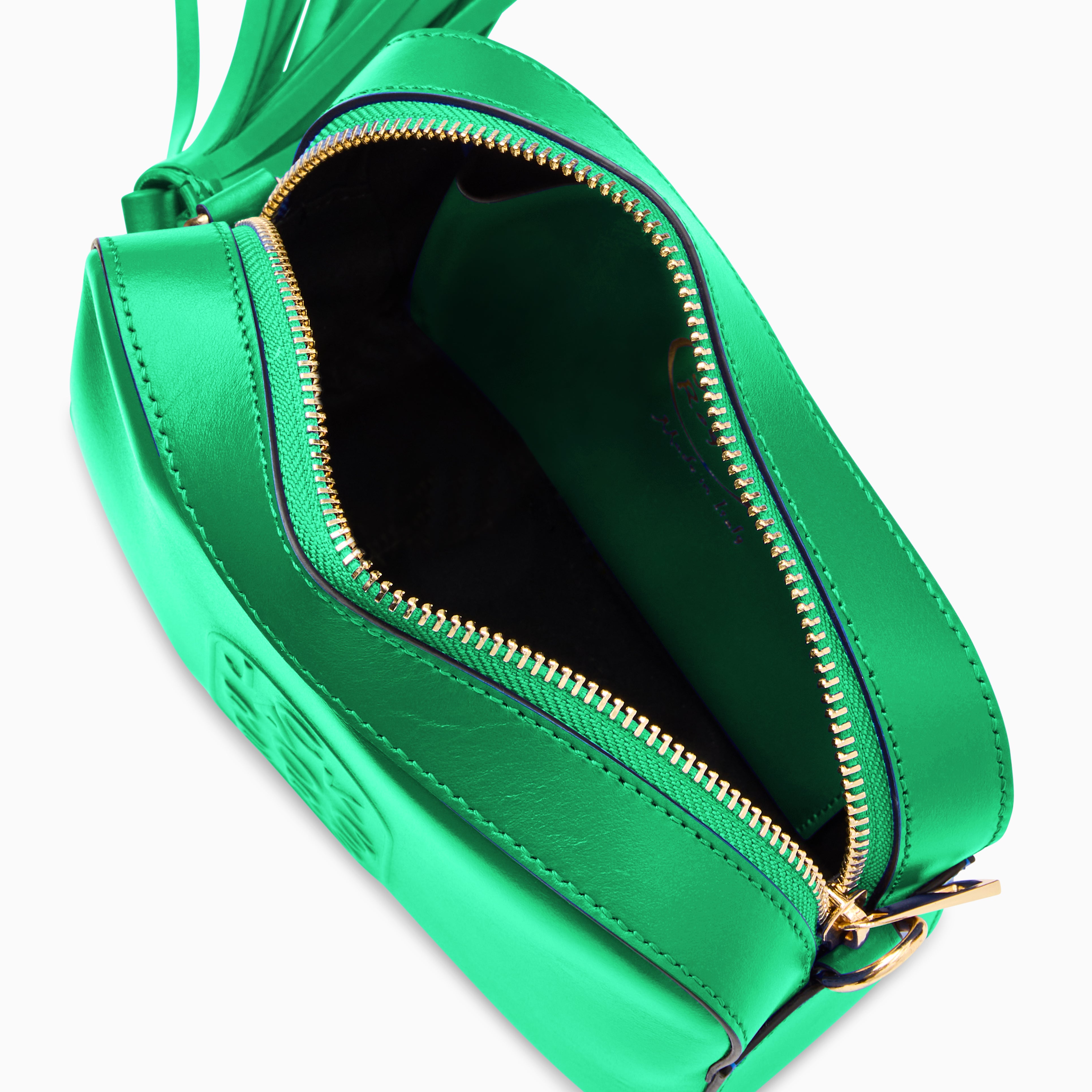 Jack Rogers Perla Crossbody — Grass Green Leather, Made in Italy