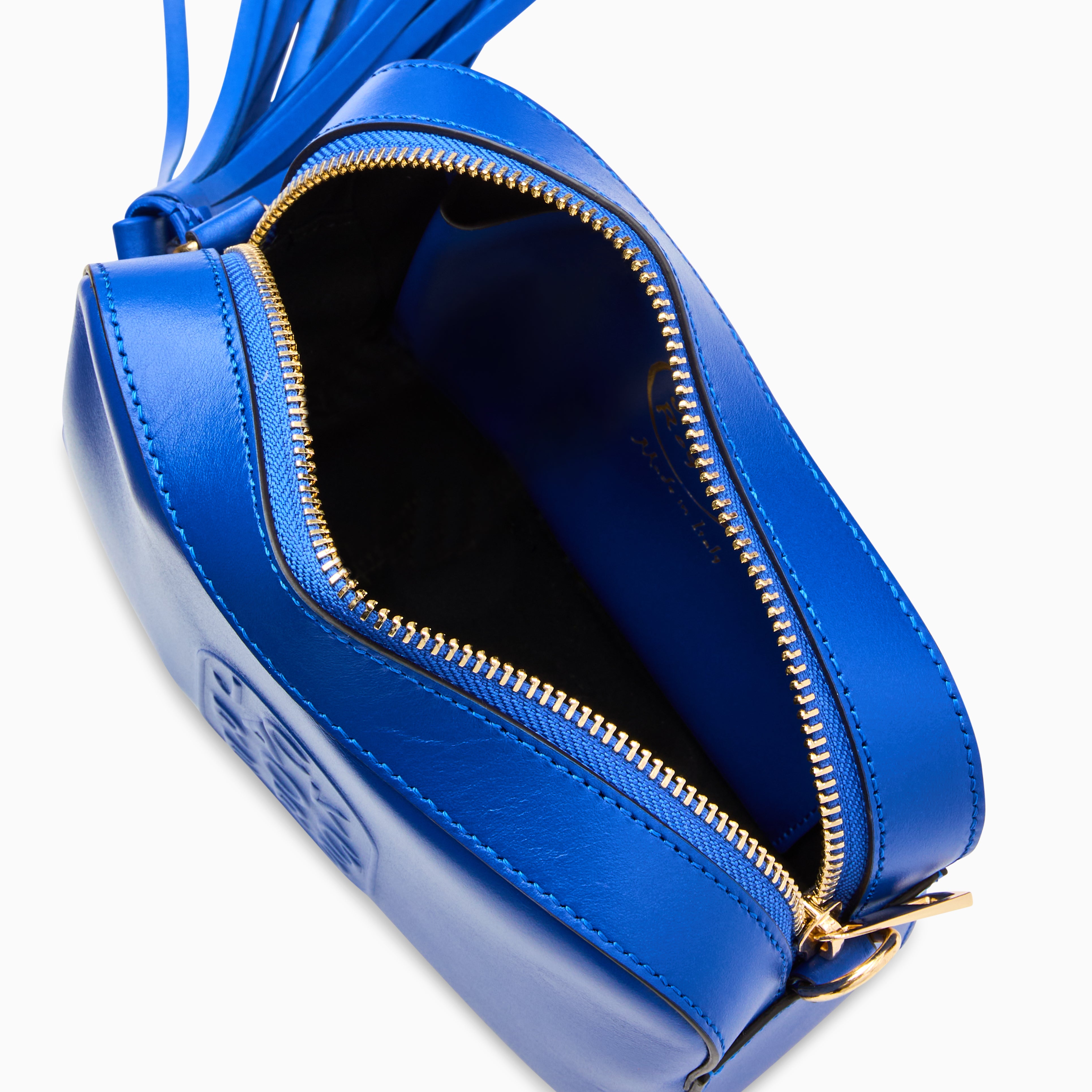 Jack Rogers Perla Crossbody — Cobalt Blue Leather, Made in Italy