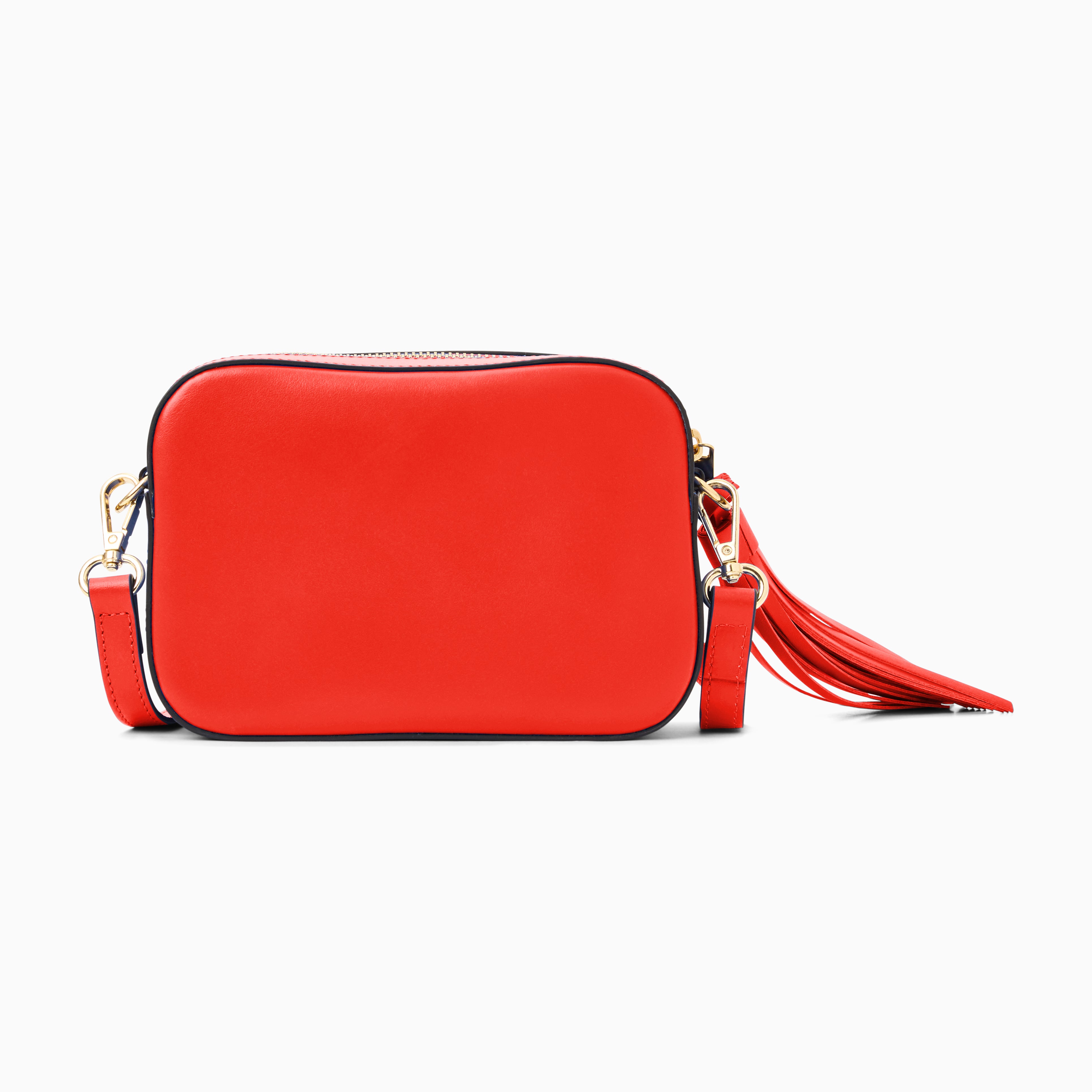 Jack Rogers Perla Crossbody — Coral Leather, Made in Italy – Jack