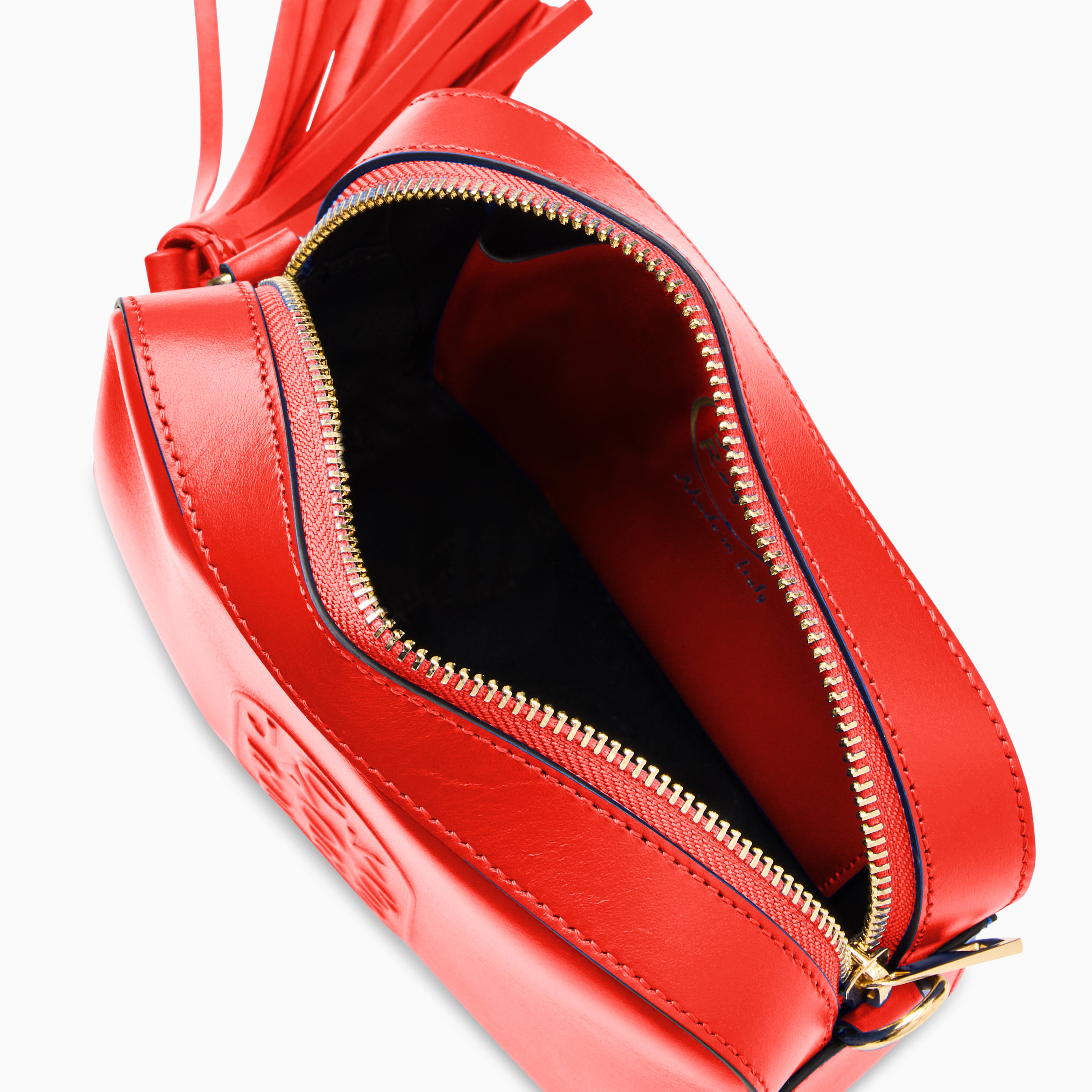 Jack Rogers Perla Crossbody — Coral Leather, Made in Italy – Jack