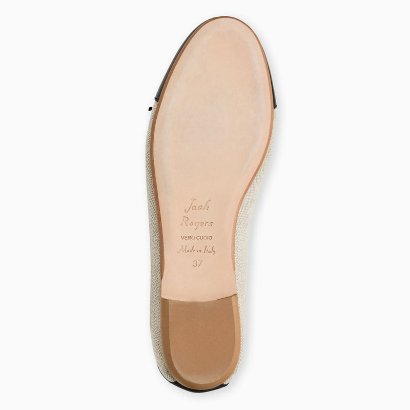 Carlotta Italian Leather Cap Toe Ballet Flat