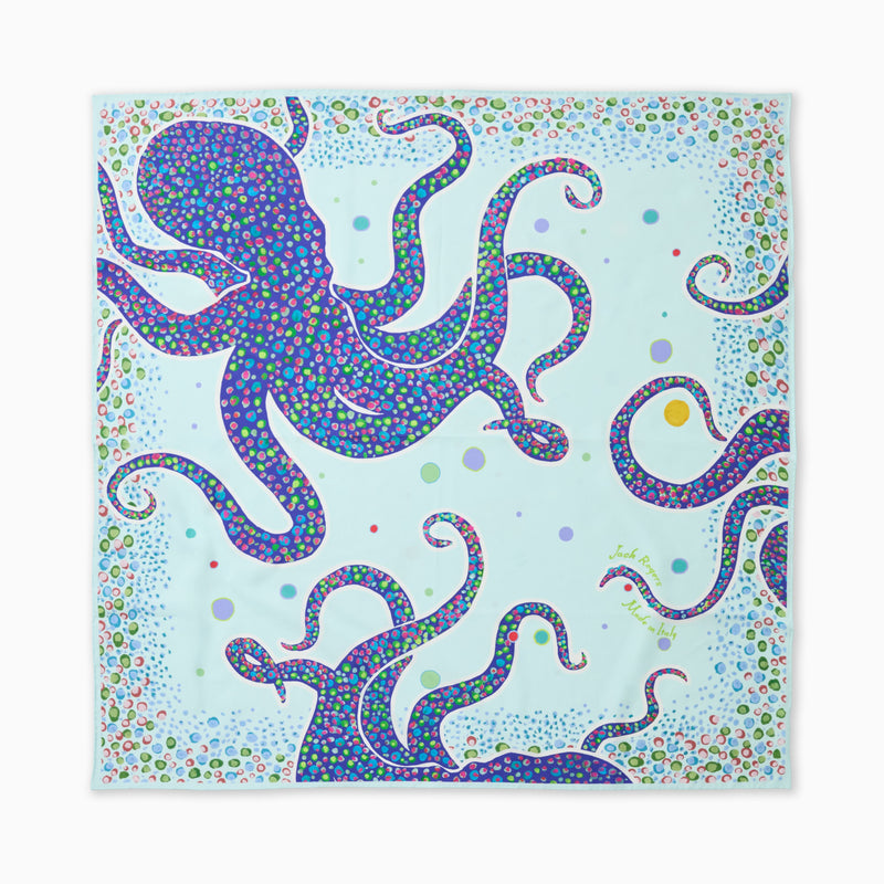 Jacks Italian Silk Octopus Scarf