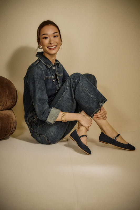 Mizzy Fabric Mary Jane Flat