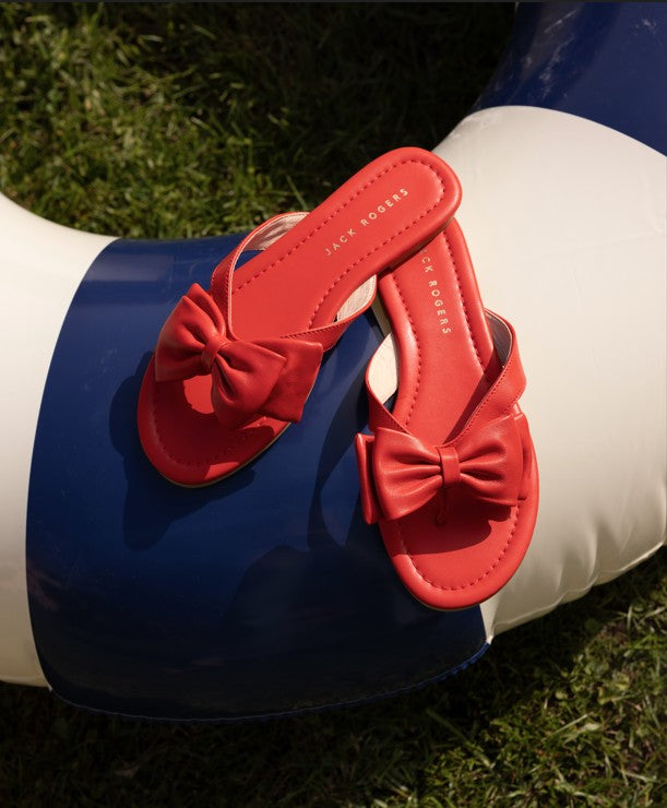 Vannah Leather Bow Sandal