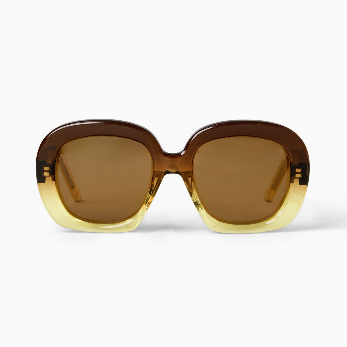 Emanuella Oversized Square Frame Sunglasses in Brown  display picture 3