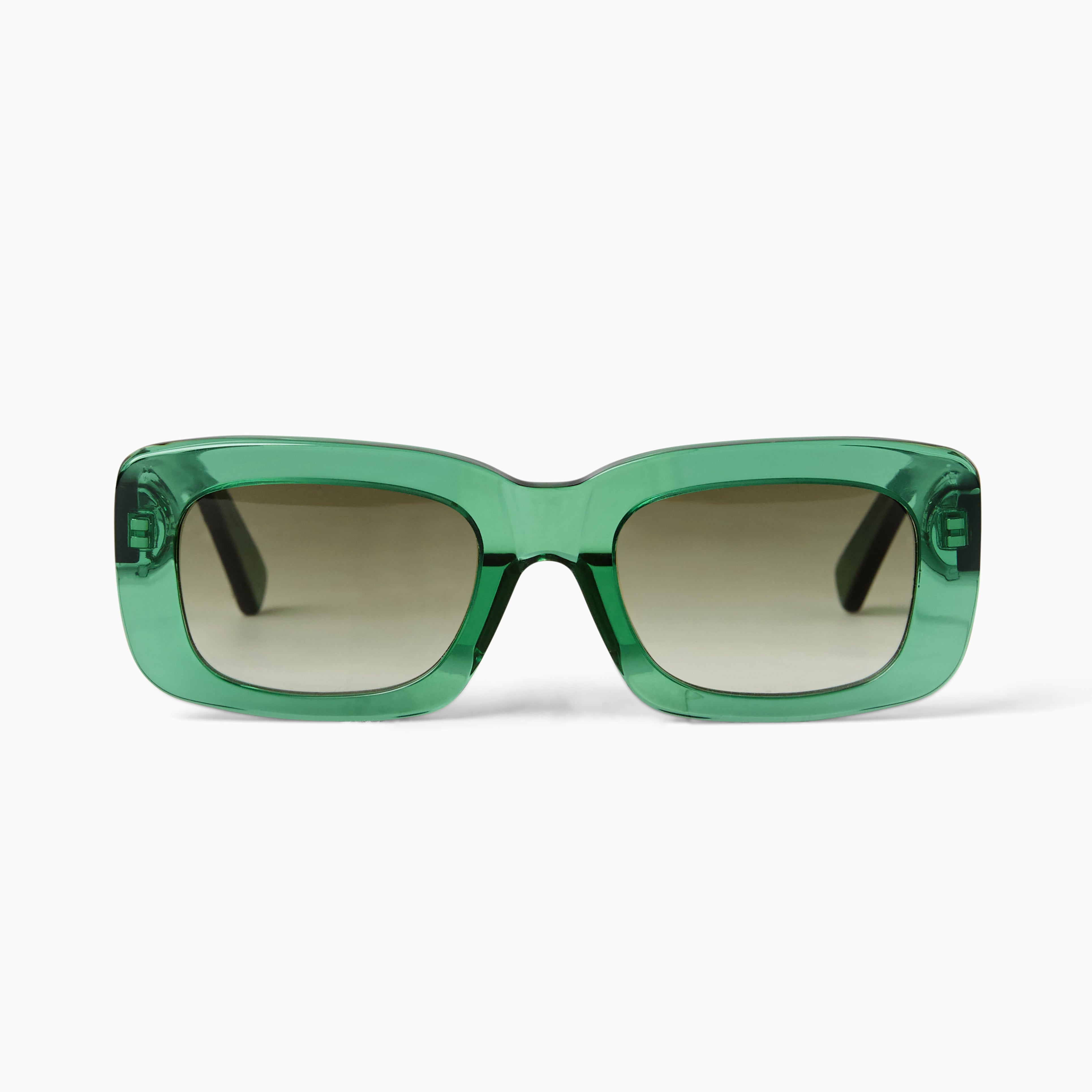 Lucianna Square Frame Sunglasses in Green | Trendy Square