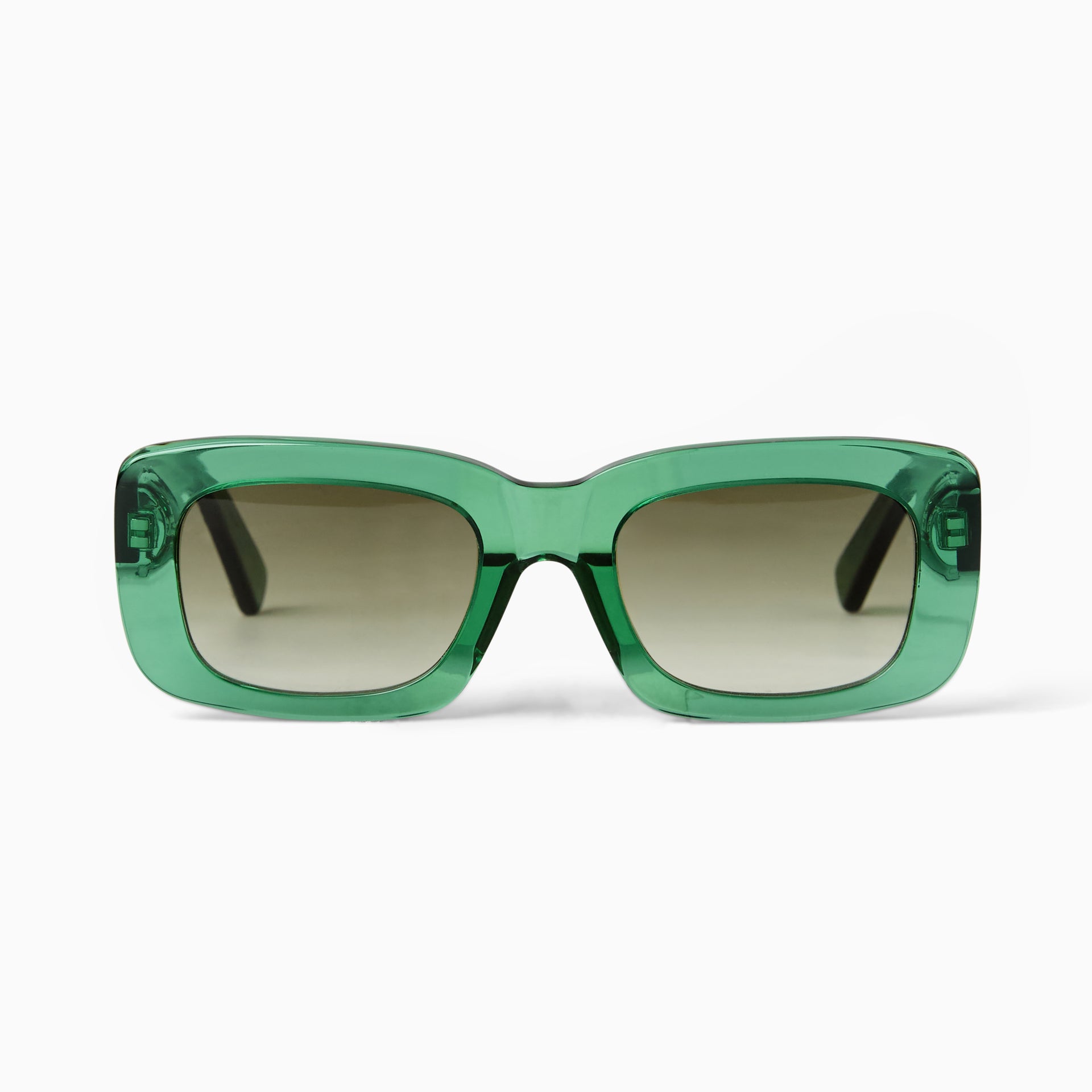 Lucianna Square Frame Sunglasses in Green Trendy Square