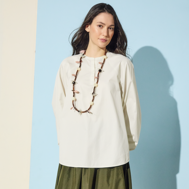 Zita Italian Leaf Necklace