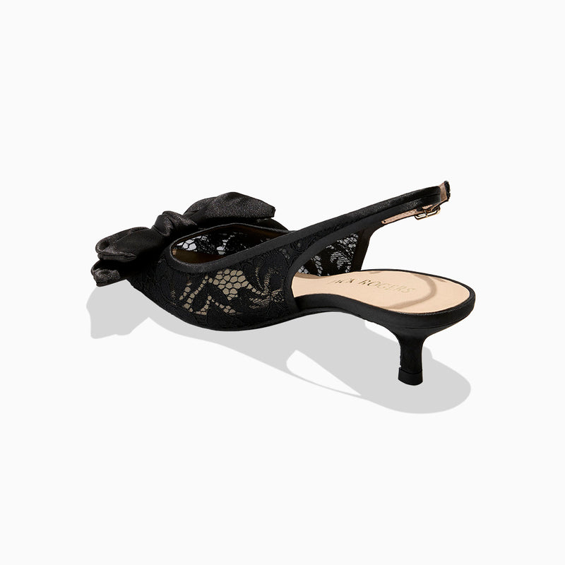 Debra Fabric Slingback Kitten Heel