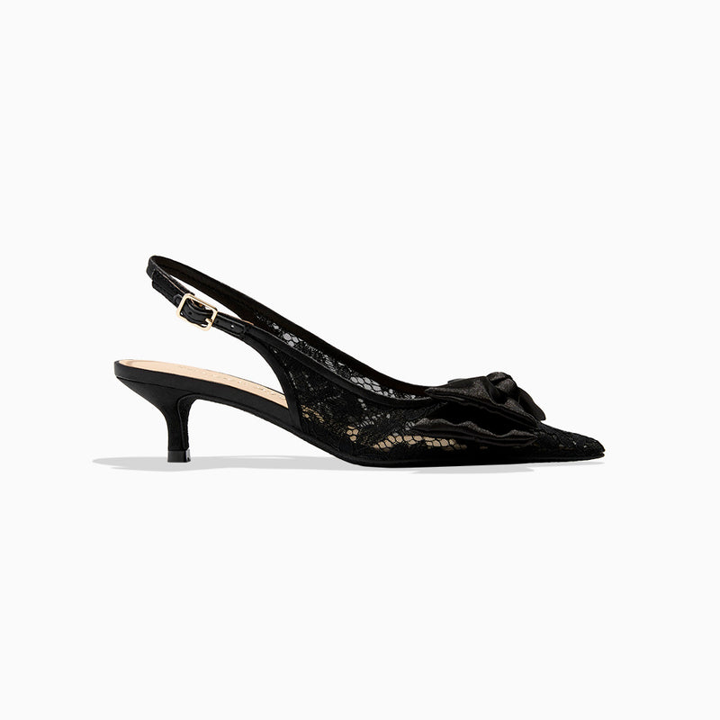 Debra Fabric Slingback Kitten Heel