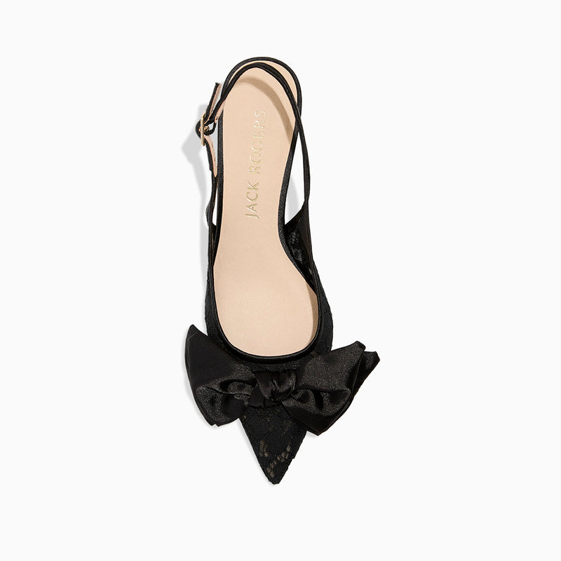 Debra Fabric Slingback Kitten Heel