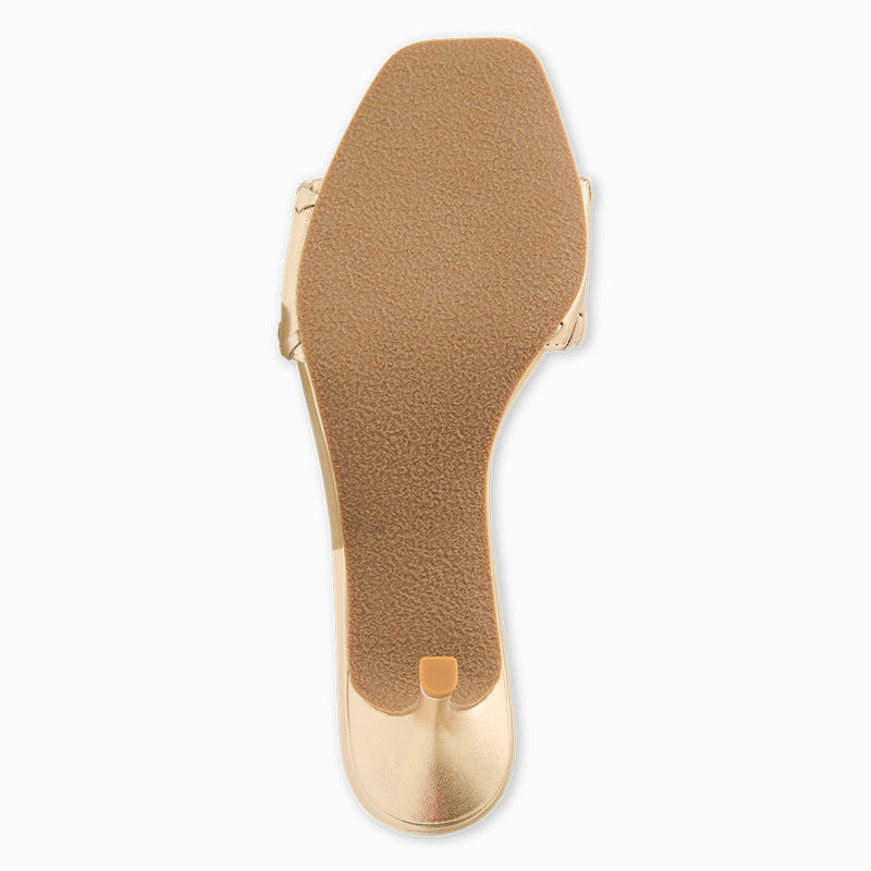 Flora Leather Kitten Heel