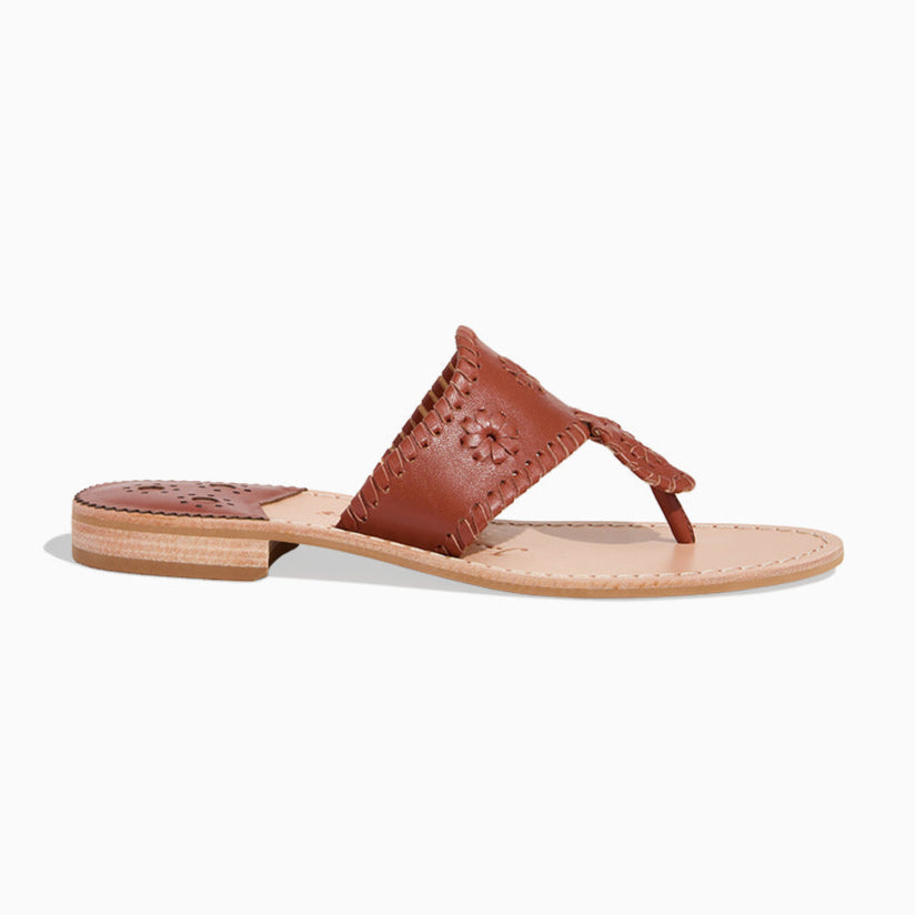 Jack Rogers シルバーサンダル 箱付き Jack Rogers Signature Jacks Flat Sandal | Patent Leather