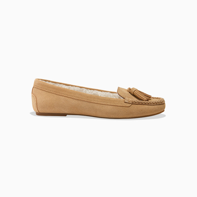 Melnick Suede & Sherpa Tassel Moccasin