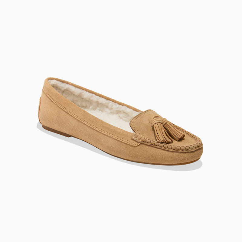 Melnick Suede & Sherpa Tassel Moccasin