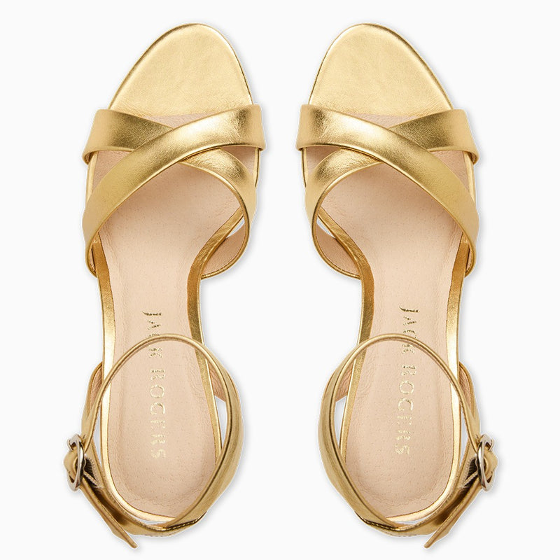 Peri Leather Strappy Mid Heel