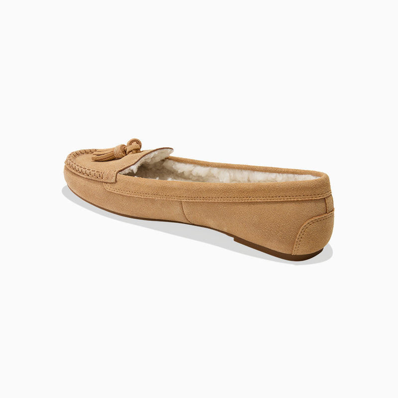Melnick Suede & Sherpa Tassel Moccasin