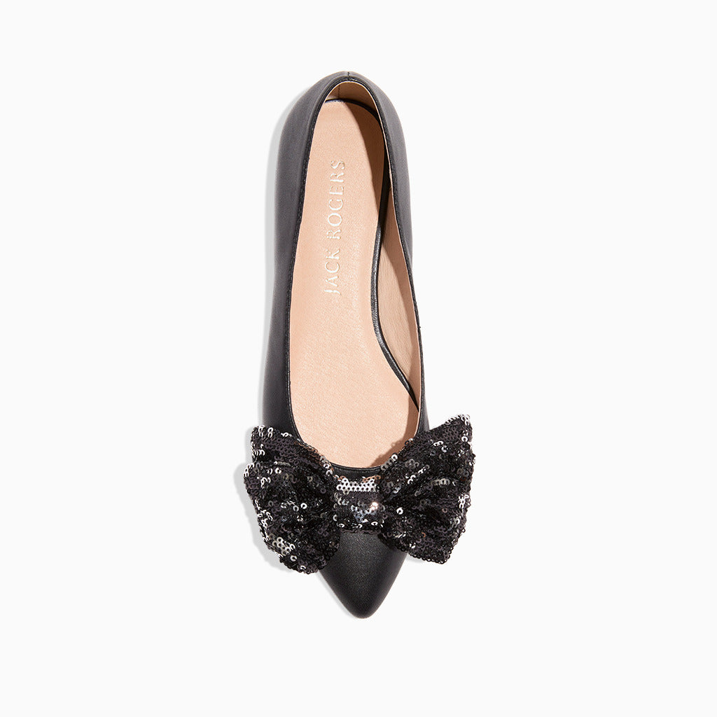 【PORTERNA】Debbie Air flat shoes Debra Ballet - Black Sparkle – Jack Rogers USA