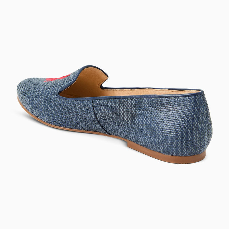 Jacks Raffia Embroidered Lobster Loafer