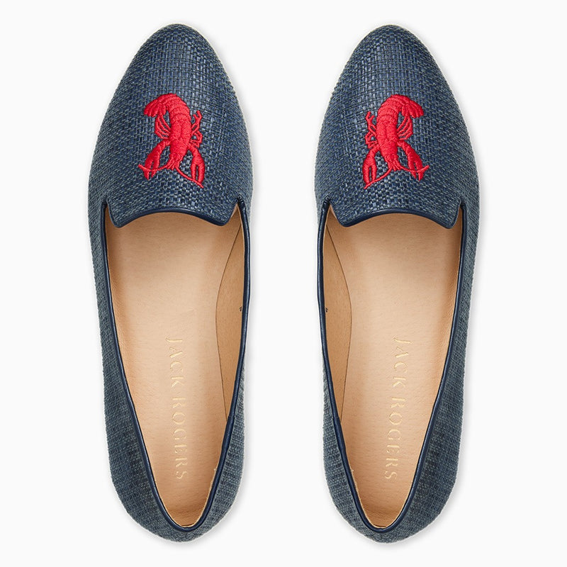 Jacks Raffia Embroidered Lobster Loafer