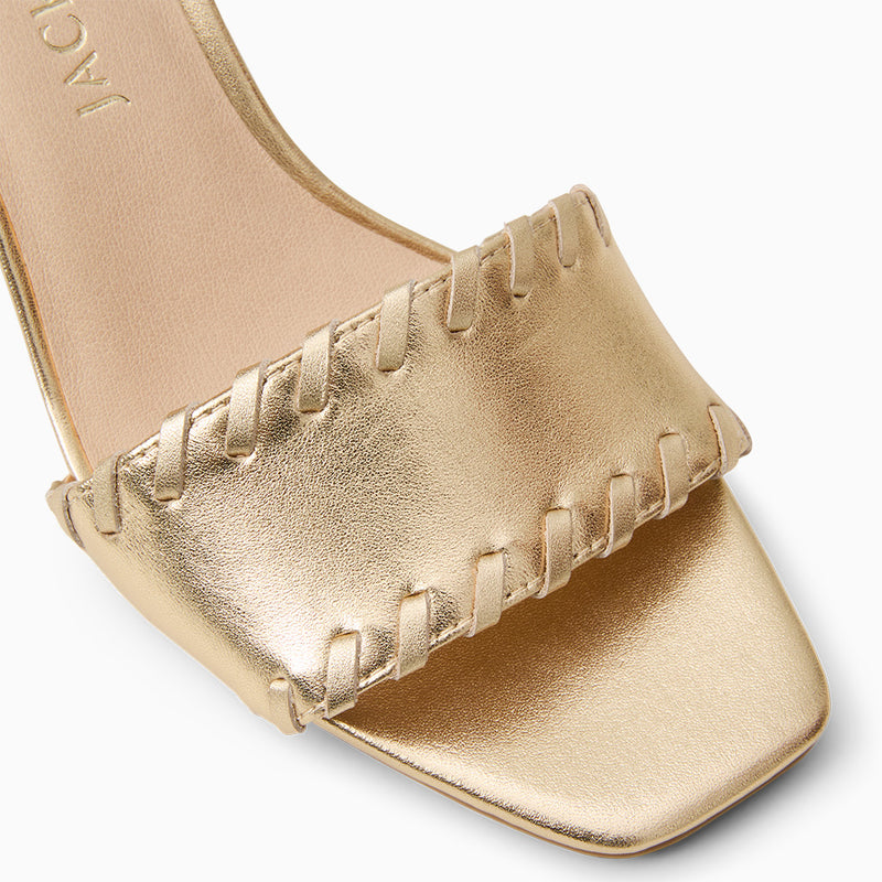 Flora Leather Kitten Heel