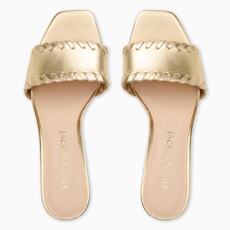 Flora Leather Kitten Heel