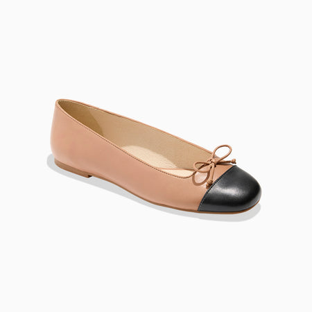 Kenlyn Cap Toe Ballet - Café Au Lait / Black – Jack Rogers USA Kenlyn Cap Toe Ballet - Café Au Lait / Black – Jack Rogers USA
