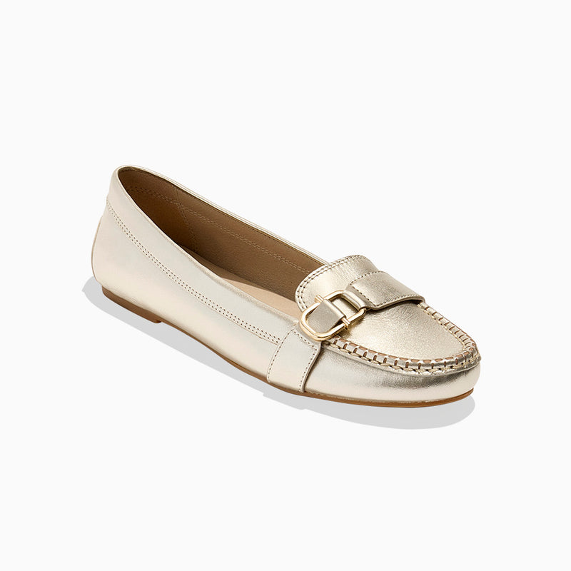 Hanover Leather Hardware Flat Moccasin