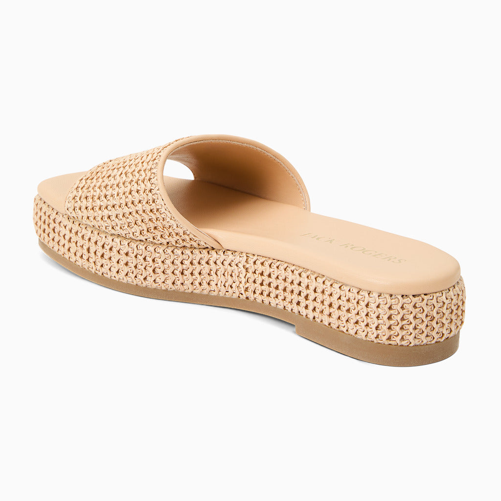Jack Rogers Bay Flatform Sandal | Raffia | Natural – Jack Rogers USA