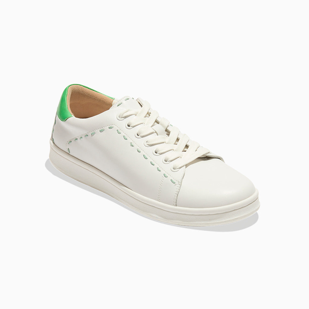 Ellison Sneaker - White / Grass Green – Jack Rogers USA