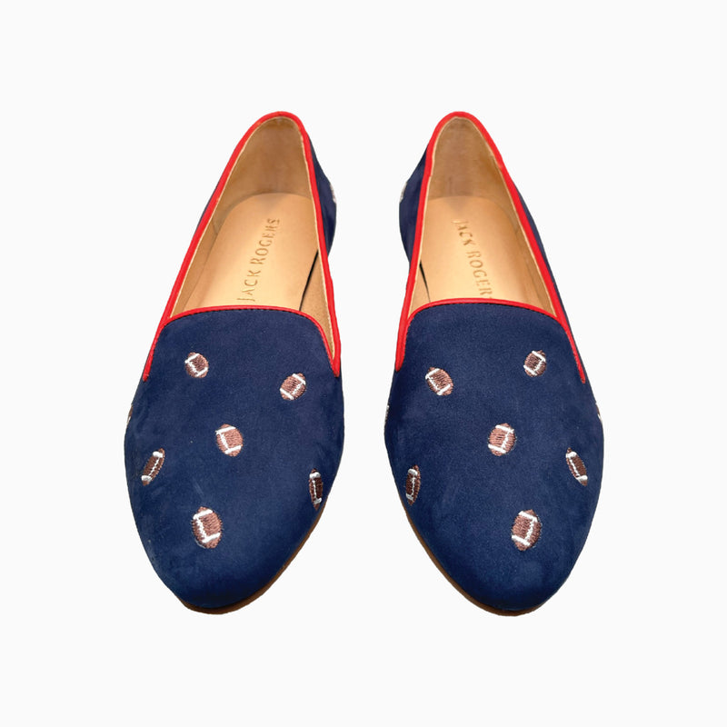 Jacks Suede Embroidered Football Loafer