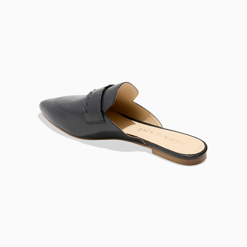 Beacon Leather Stitch Flat Mule