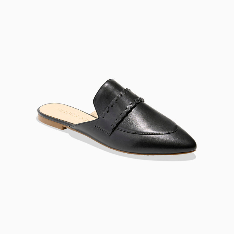 Beacon Leather Stitch Flat Mule