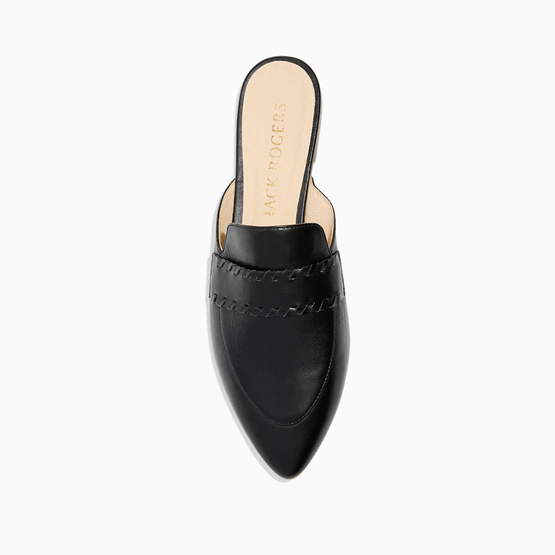 Beacon Leather Stitch Flat Mule