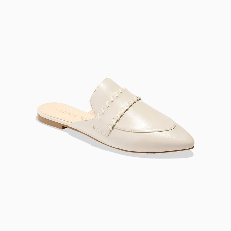 Beacon Leather Stitch Flat Mule